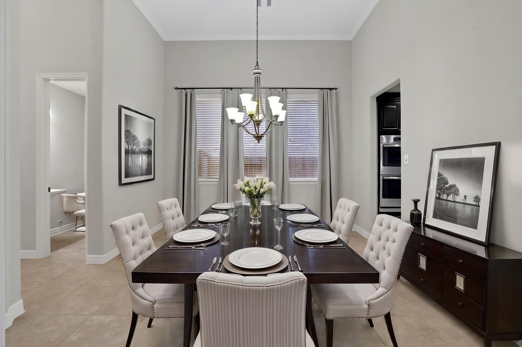 Dining room virtually staged