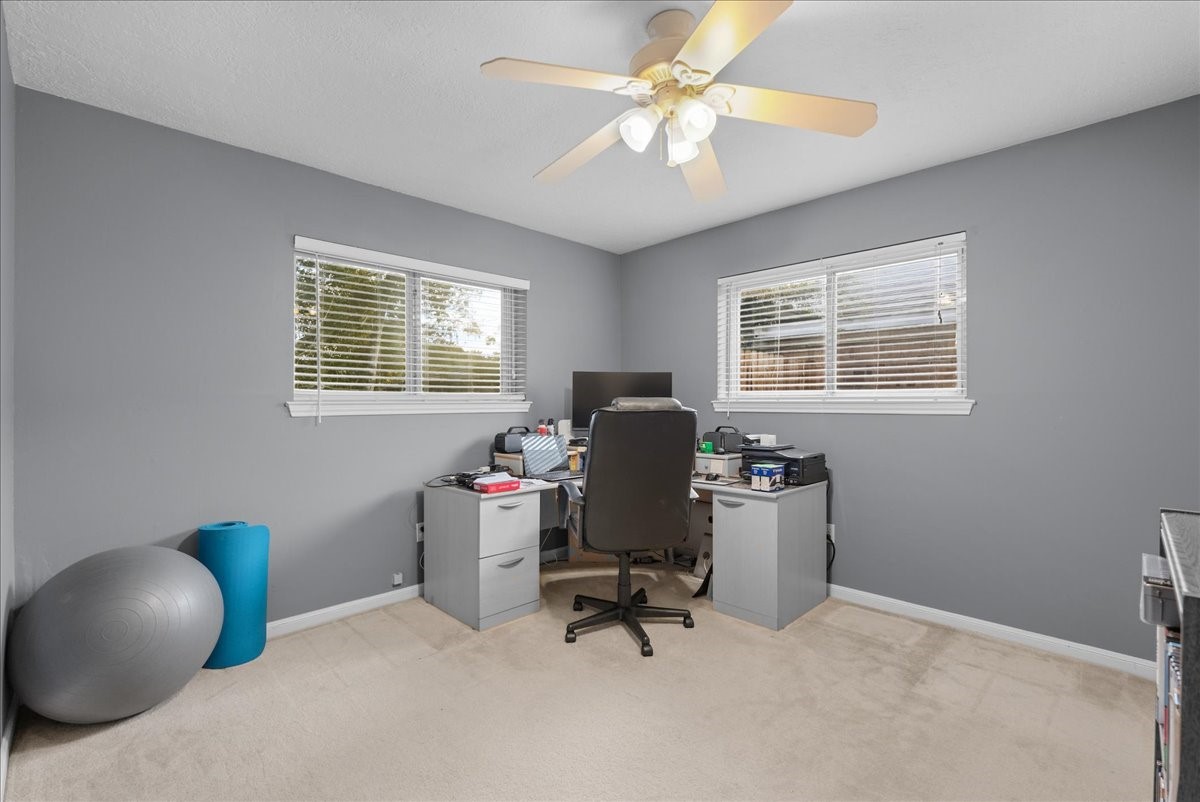 Secondary bedroom currently used as a home office