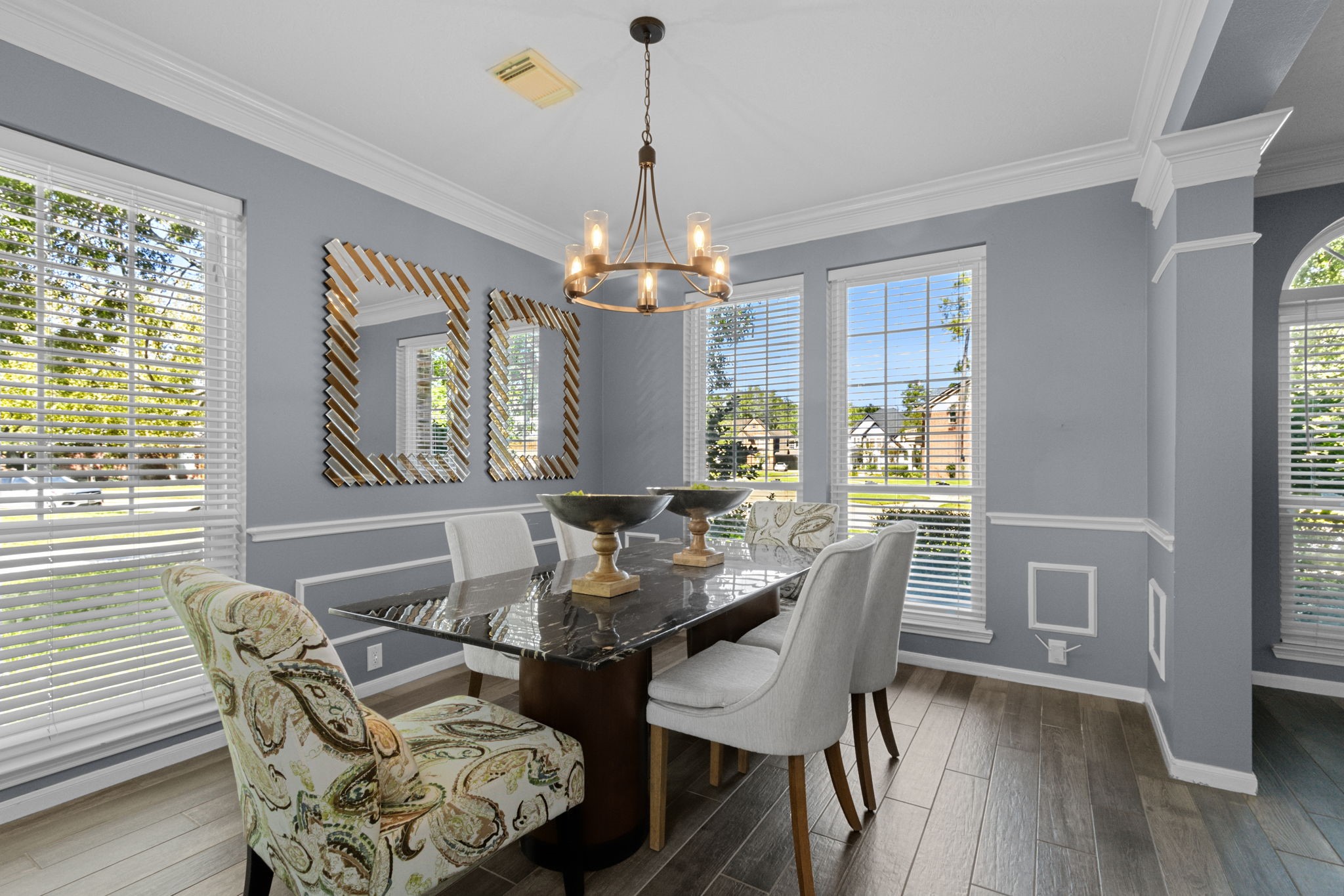 Entertain in style with a formal dining room bathed in natural light Entertain in style with a formal dining room bathed in natural light