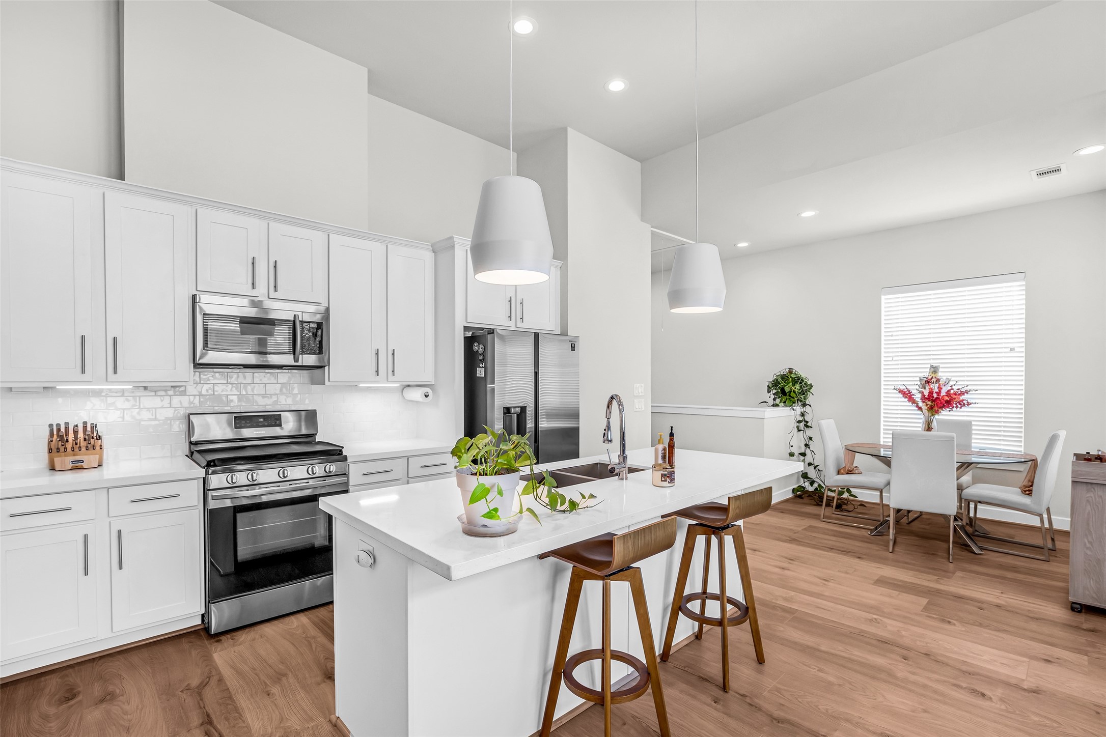 Welcome to 3313 Hutchins St! The kitchen, conveniently located on the second floor. This well-positioned space offers easy access to the main living areas, making meal preparation and entertaining a breeze.
