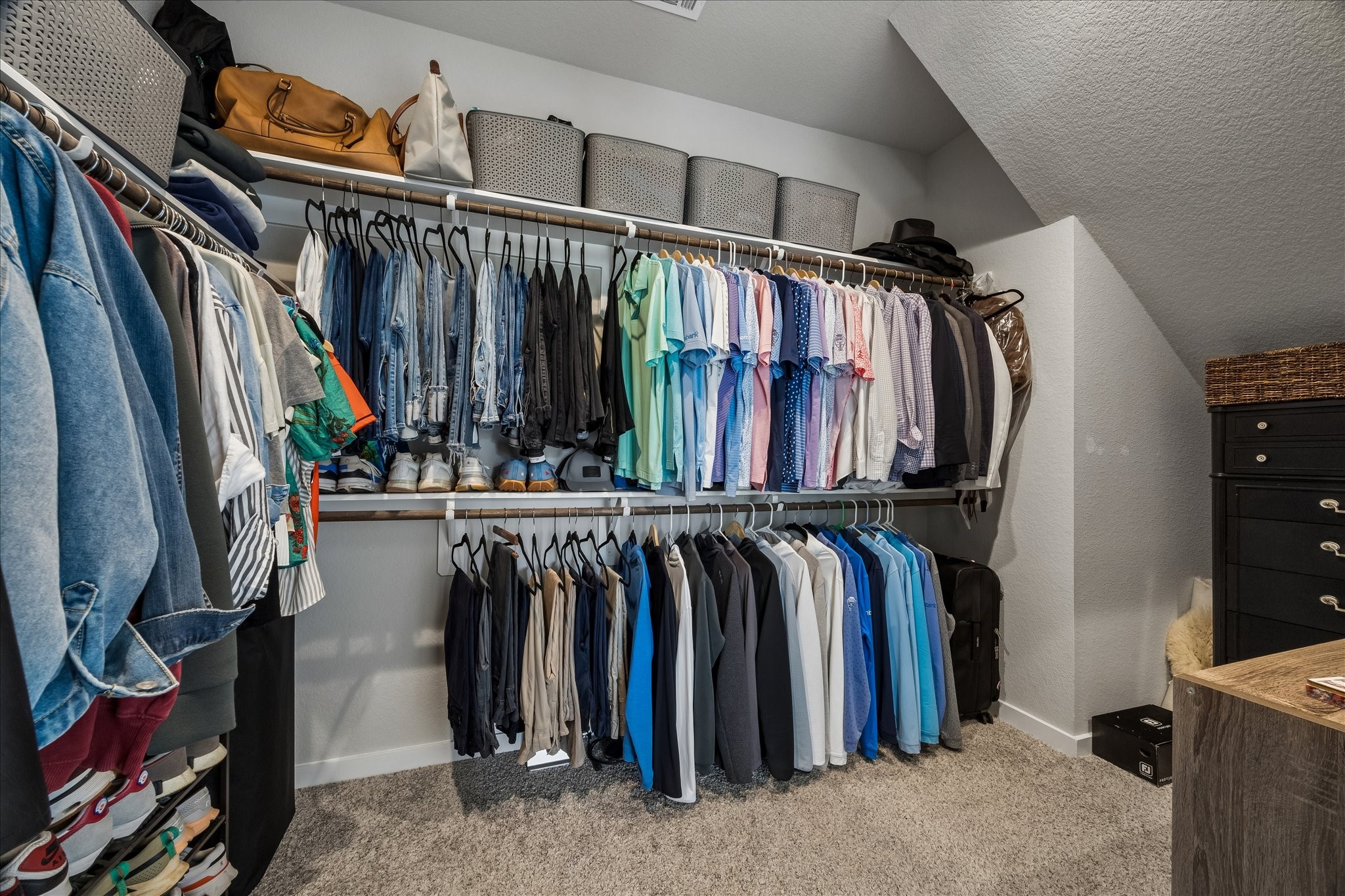 Primary suite closet is spacious with plenty of room and storage.