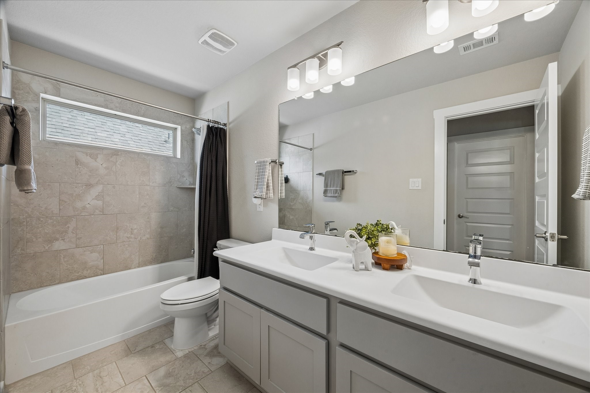 Secondary bath on second floor.