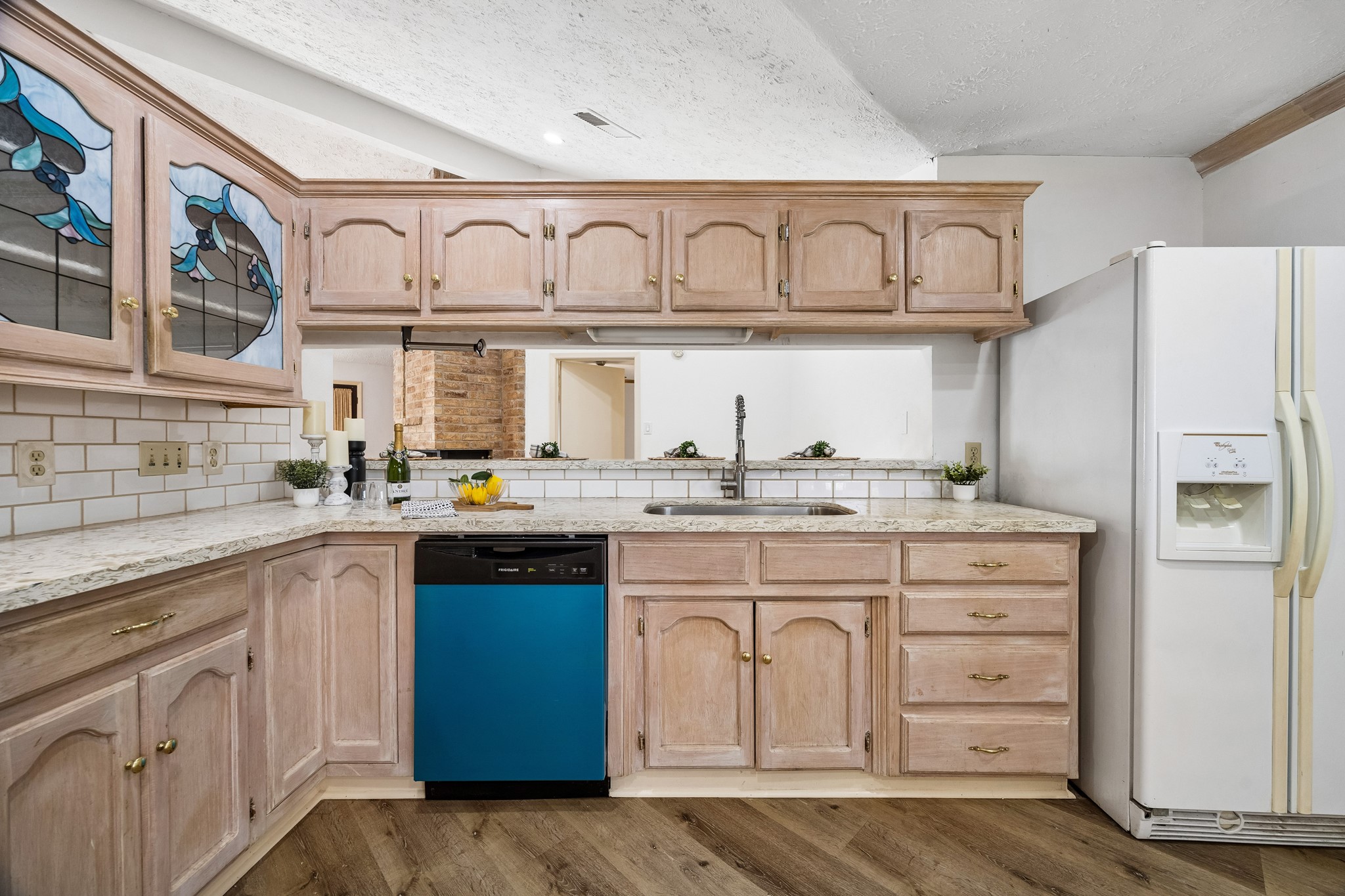 Kitchen is light and airy!