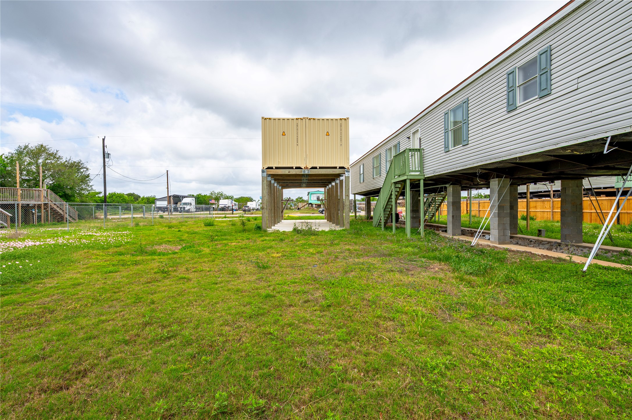 Rear view of property