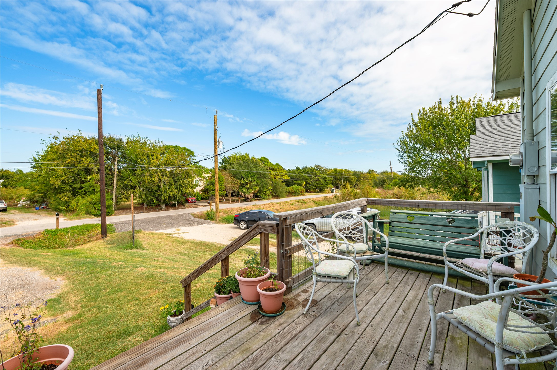 Front deck gives you elevated views out into the frontyard of the property. Front deck gives you elevated views out into the frontyard of the property.