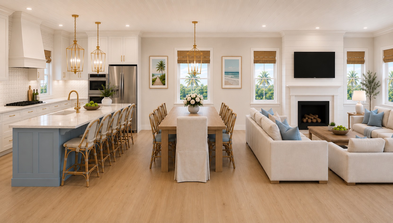 Rendering of Living Room and Dining Area Rendering of Living Room and Dining Area