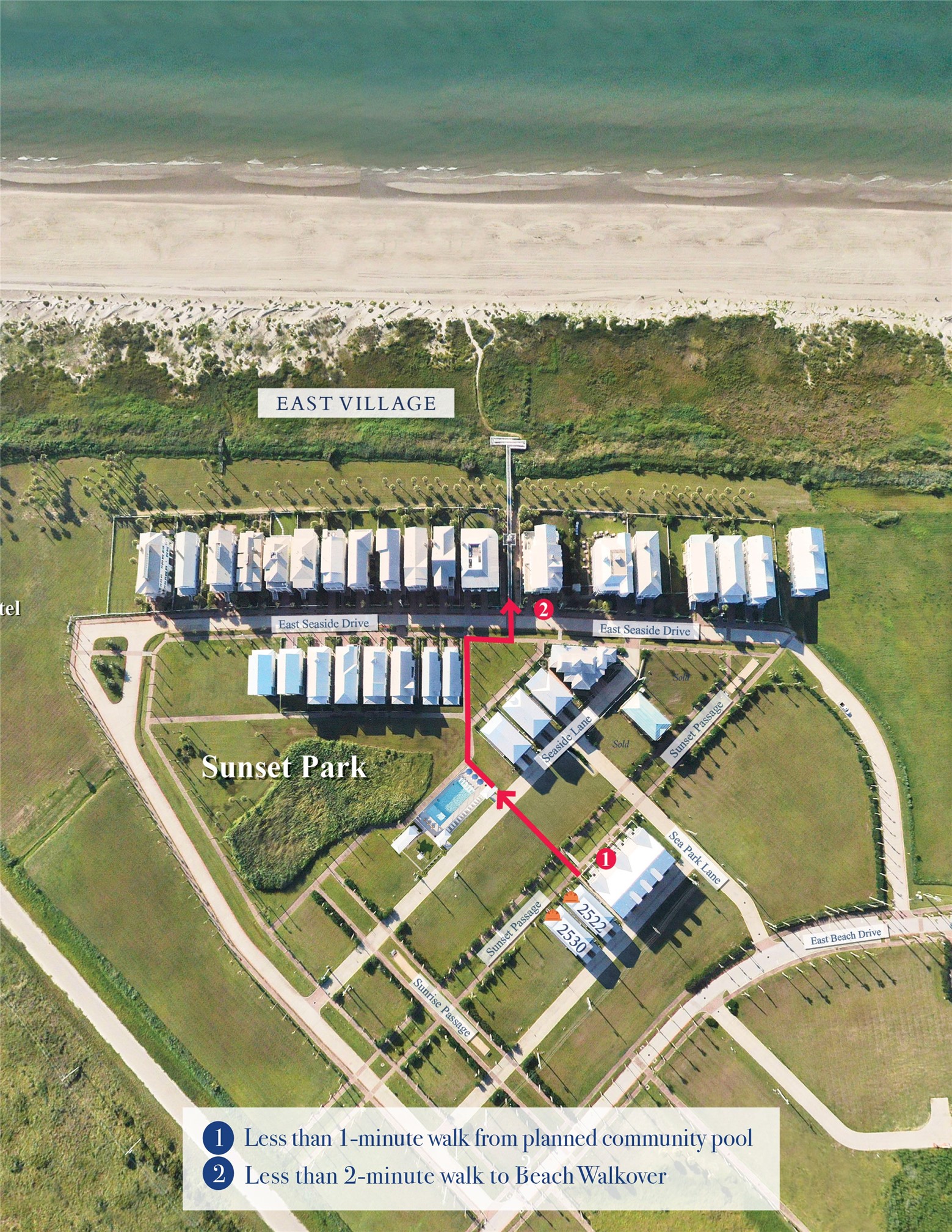 Both future pool and beach walkover are just a short walk from home Both future pool and beach walkover are just a short walk from home