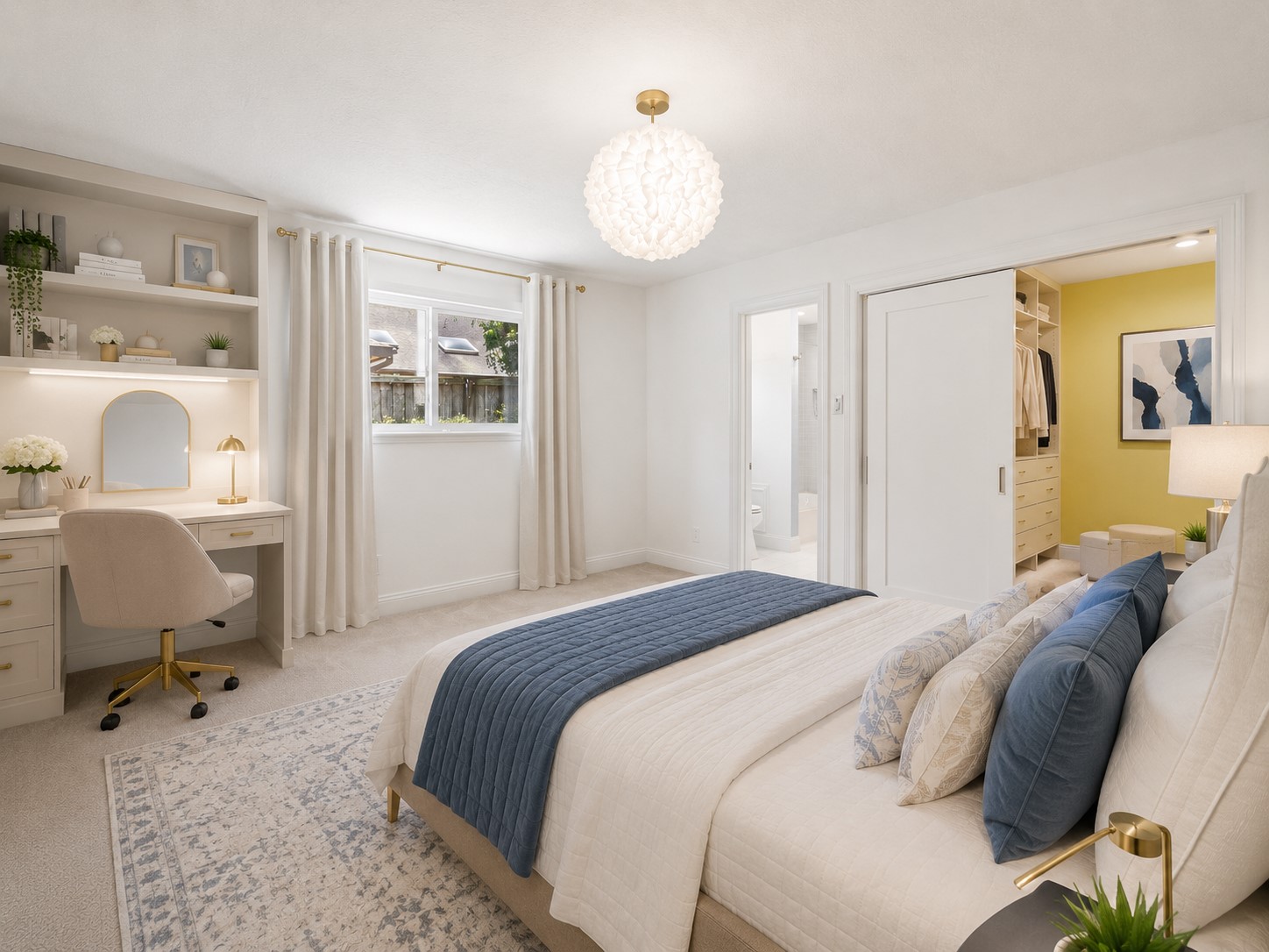 *** Virtually Staged *** Another angle of the same bedroom, different decor ideas
