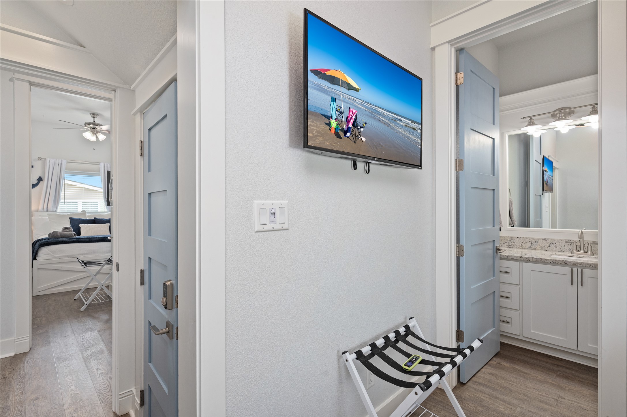 The thoughtful layout keeps your bedroom, private bath, and hallway access conveniently connected.