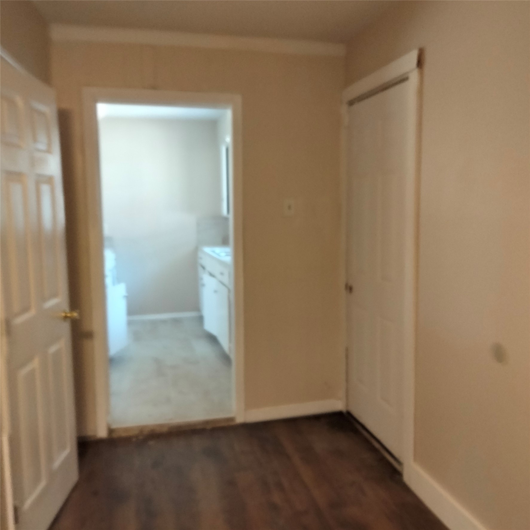 view from bonus room to kitchen