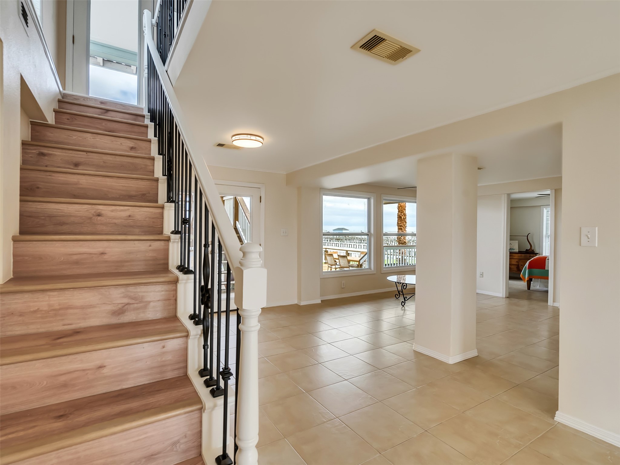 Stairway to the main floor.