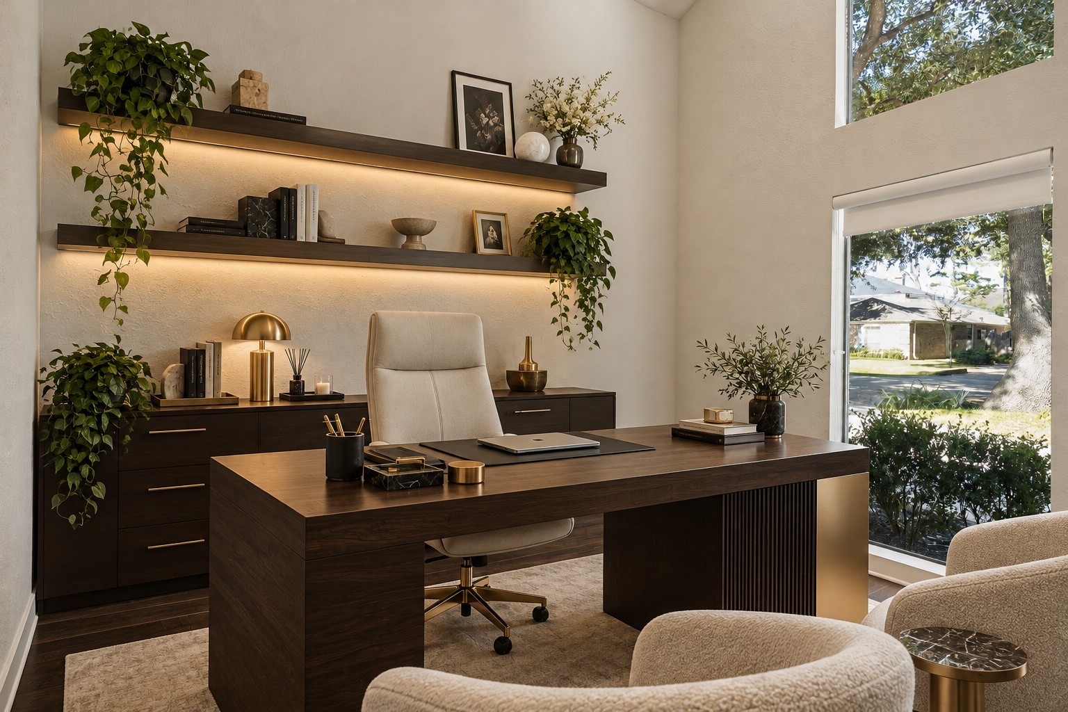 Virtually Staged Home Office