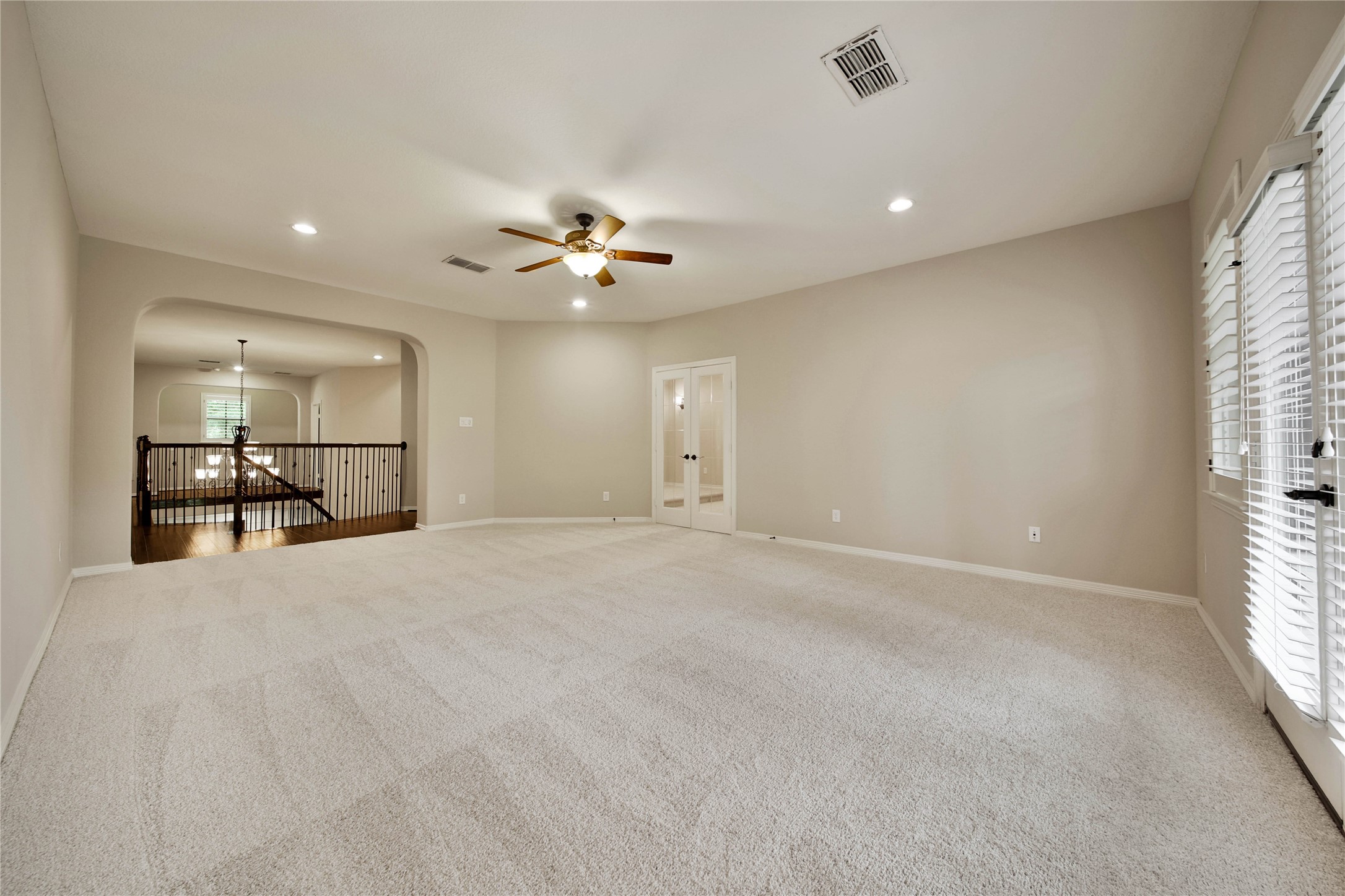 The spacious gameroom offers plenty of room for all the fun you have in mind and opens to an upper balcony. The entire upstairs was recarpeted in July 2026.