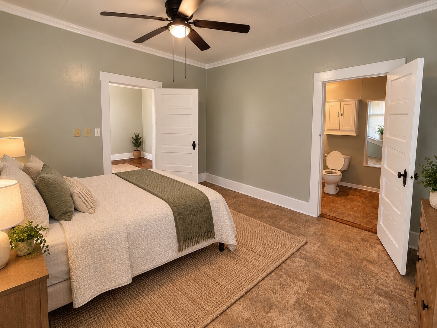 Bedroom: virtually Staged