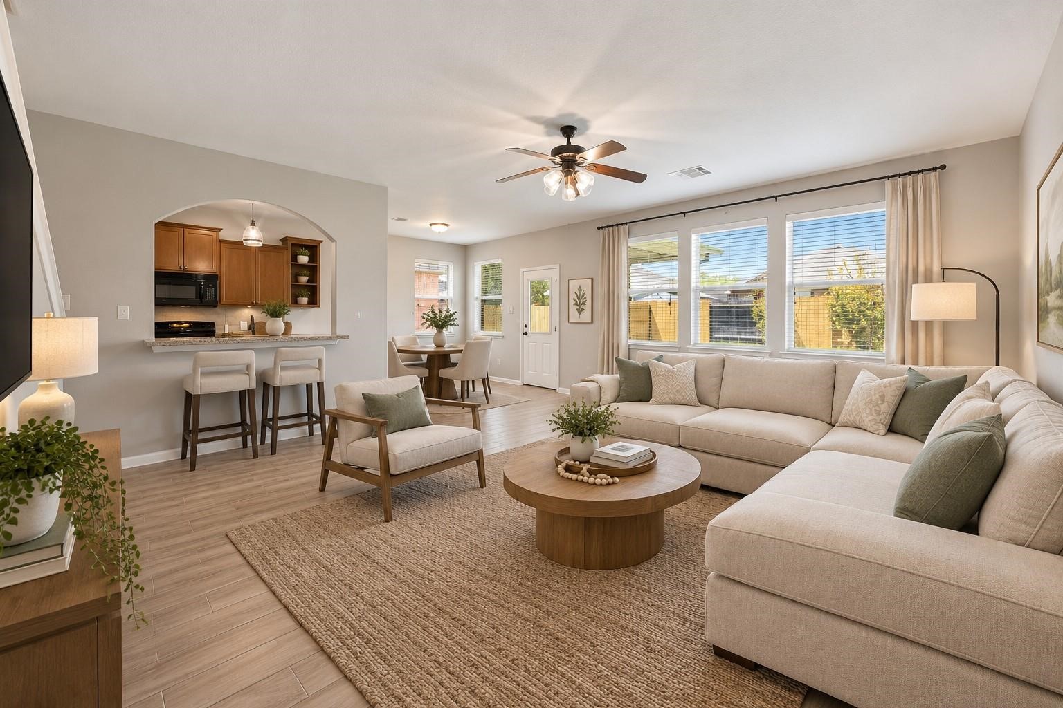 Living room area that has been virtually staged!