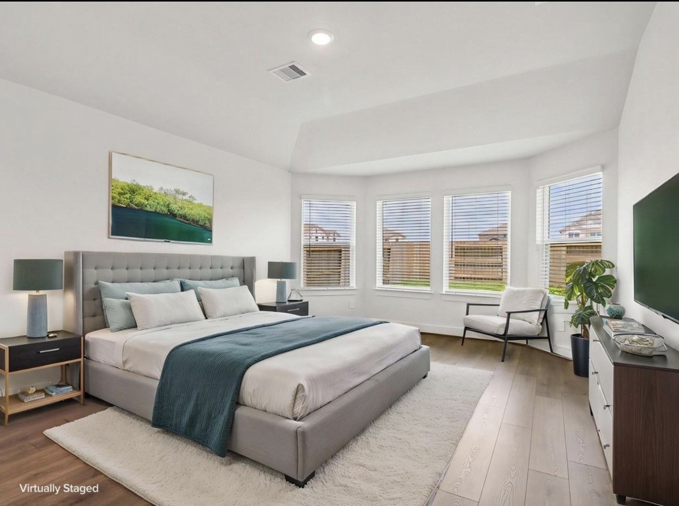 Virtual staging of Primary bedroom