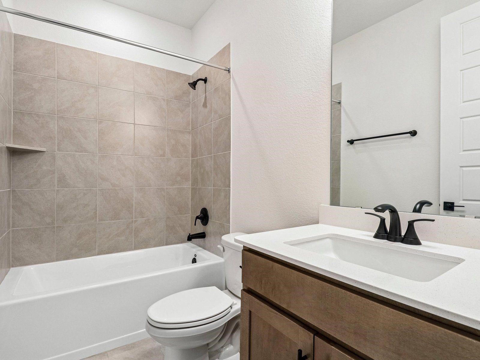 First Full Bathroom with tub and shower First Full Bathroom with tub and shower