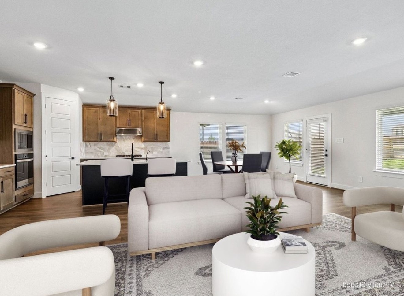 Virtual staging of living room