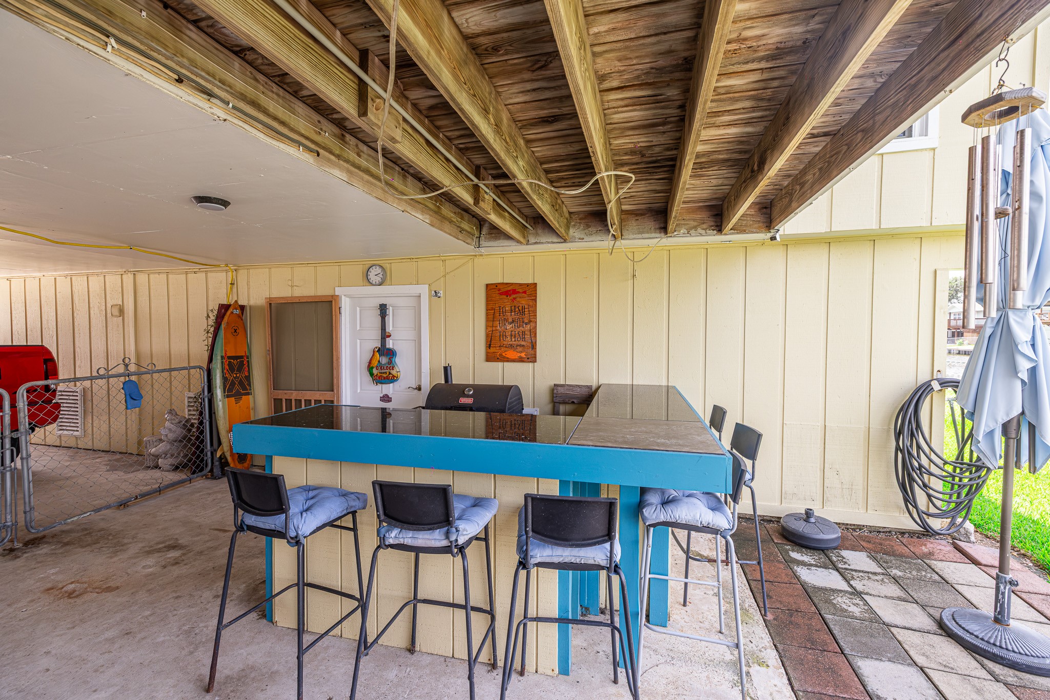 custom handmade outdoor bar
