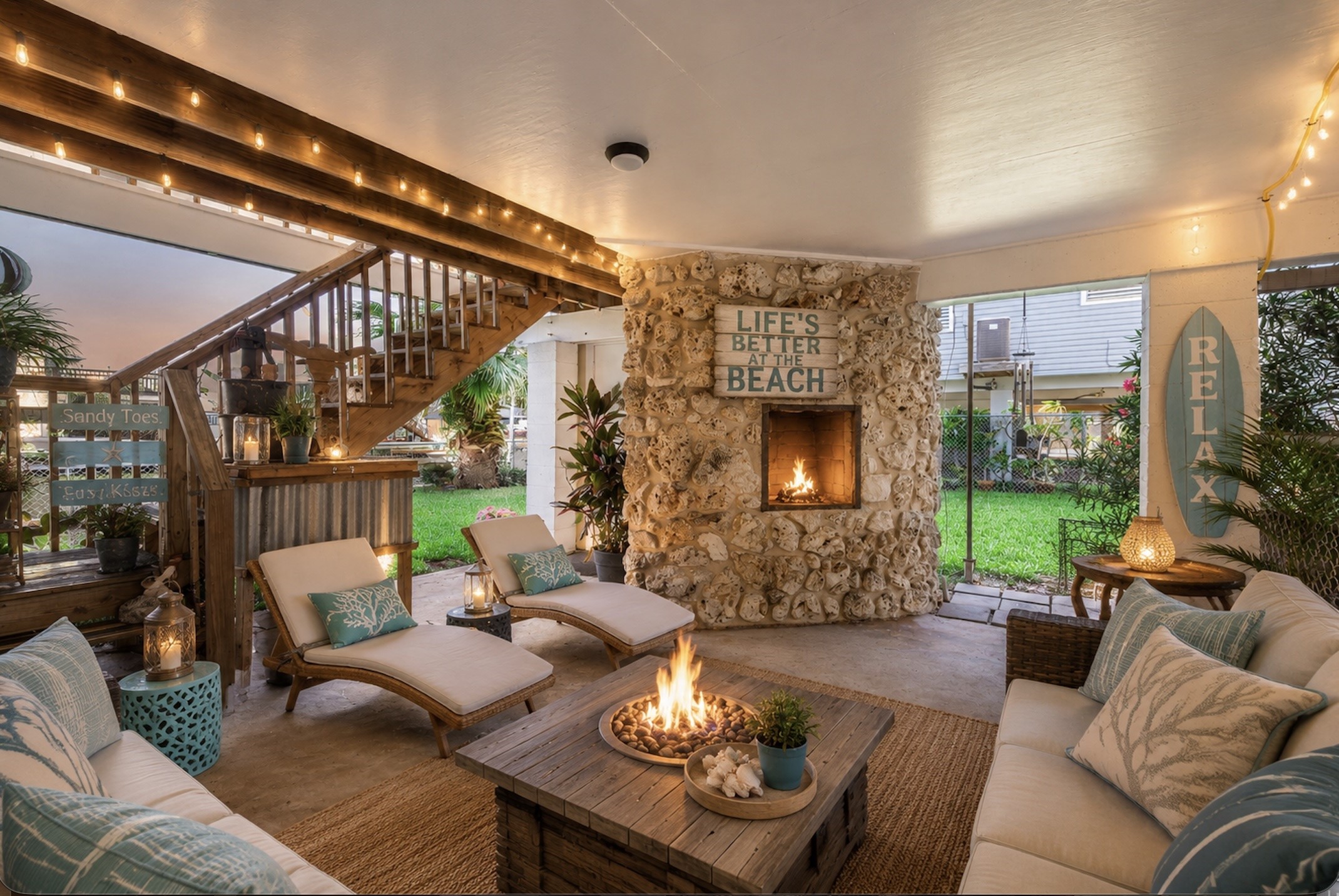 virtually staged outdoor patio