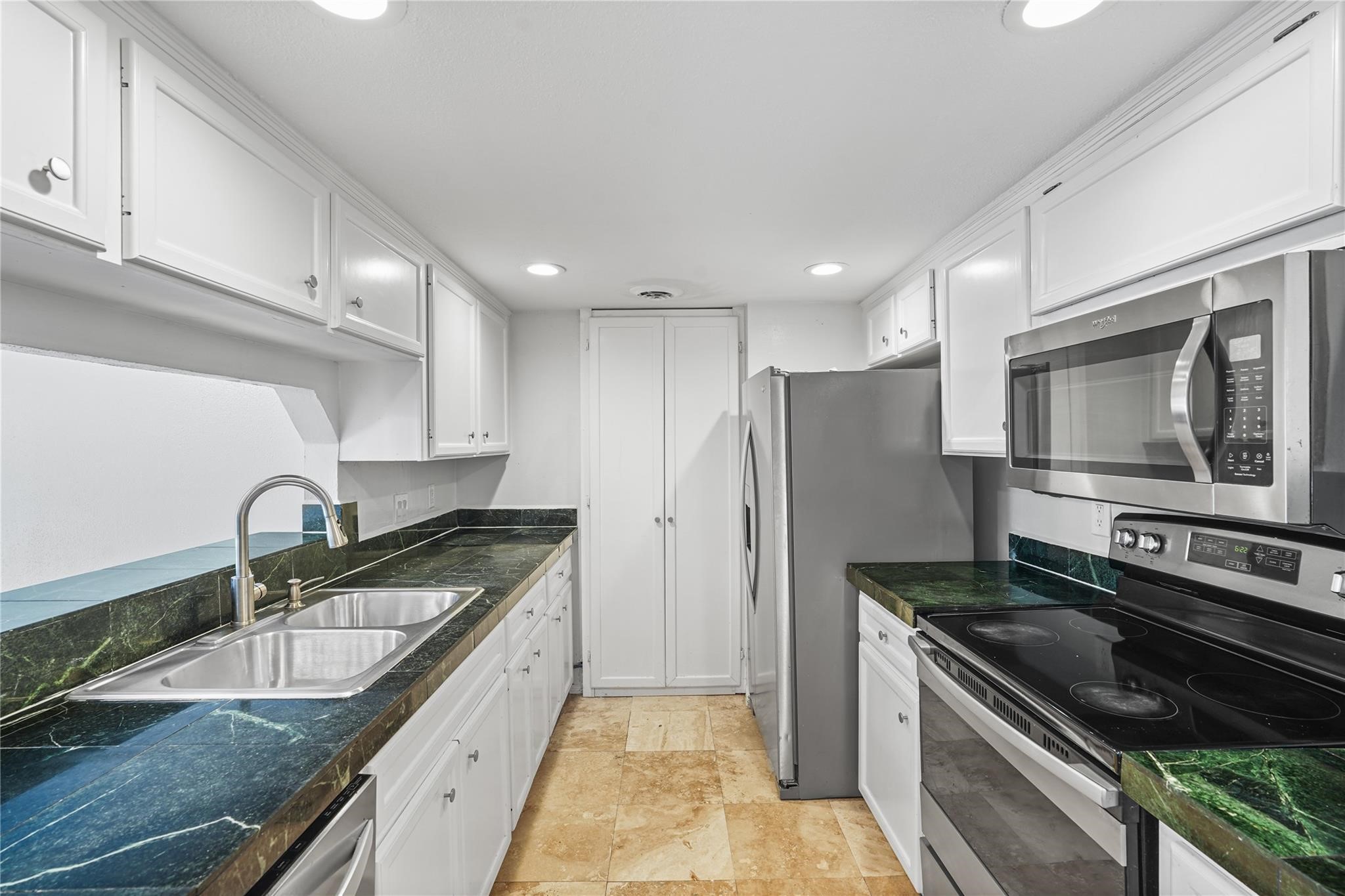 View of the kitchen.
