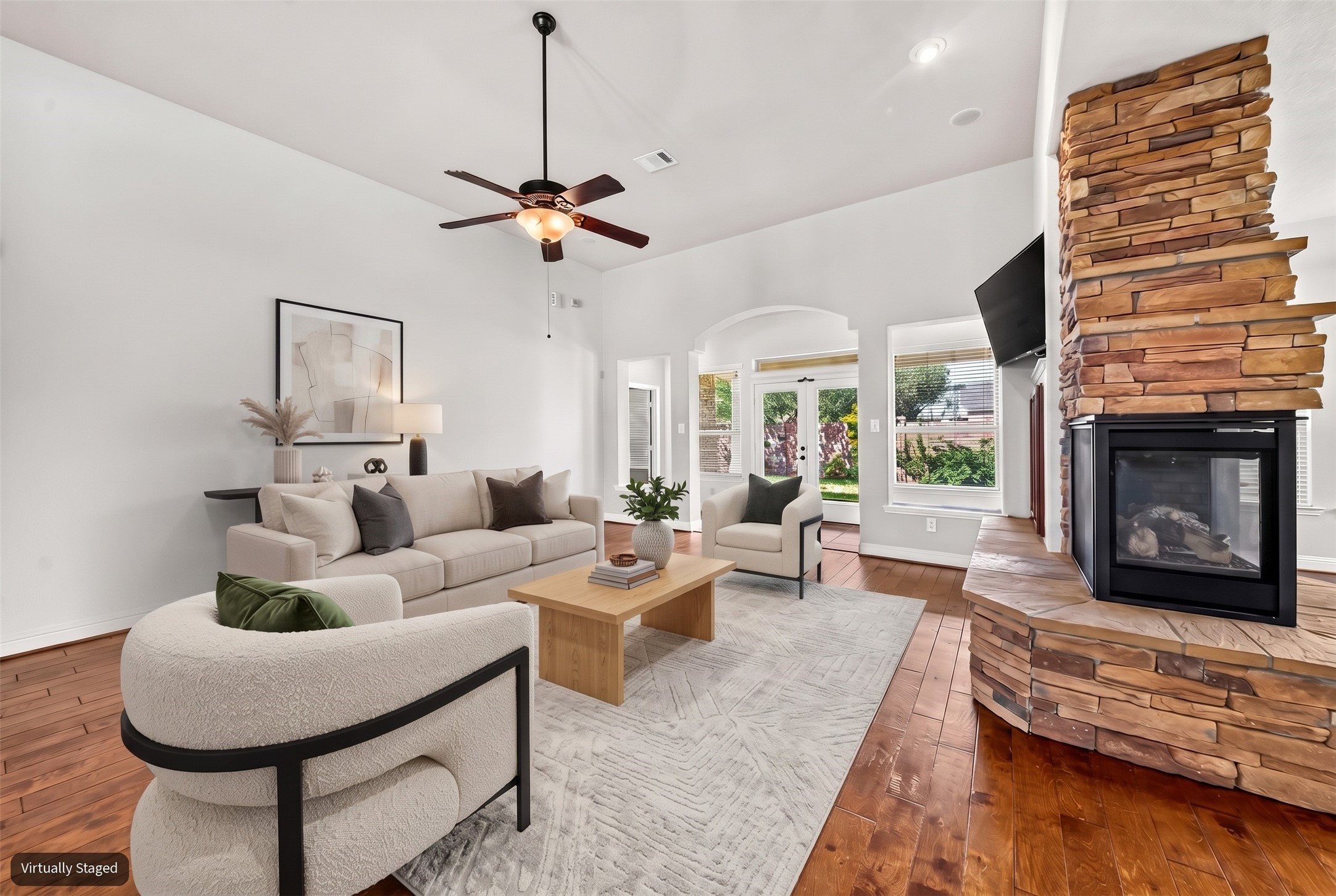 Virtually Staged Living Room
