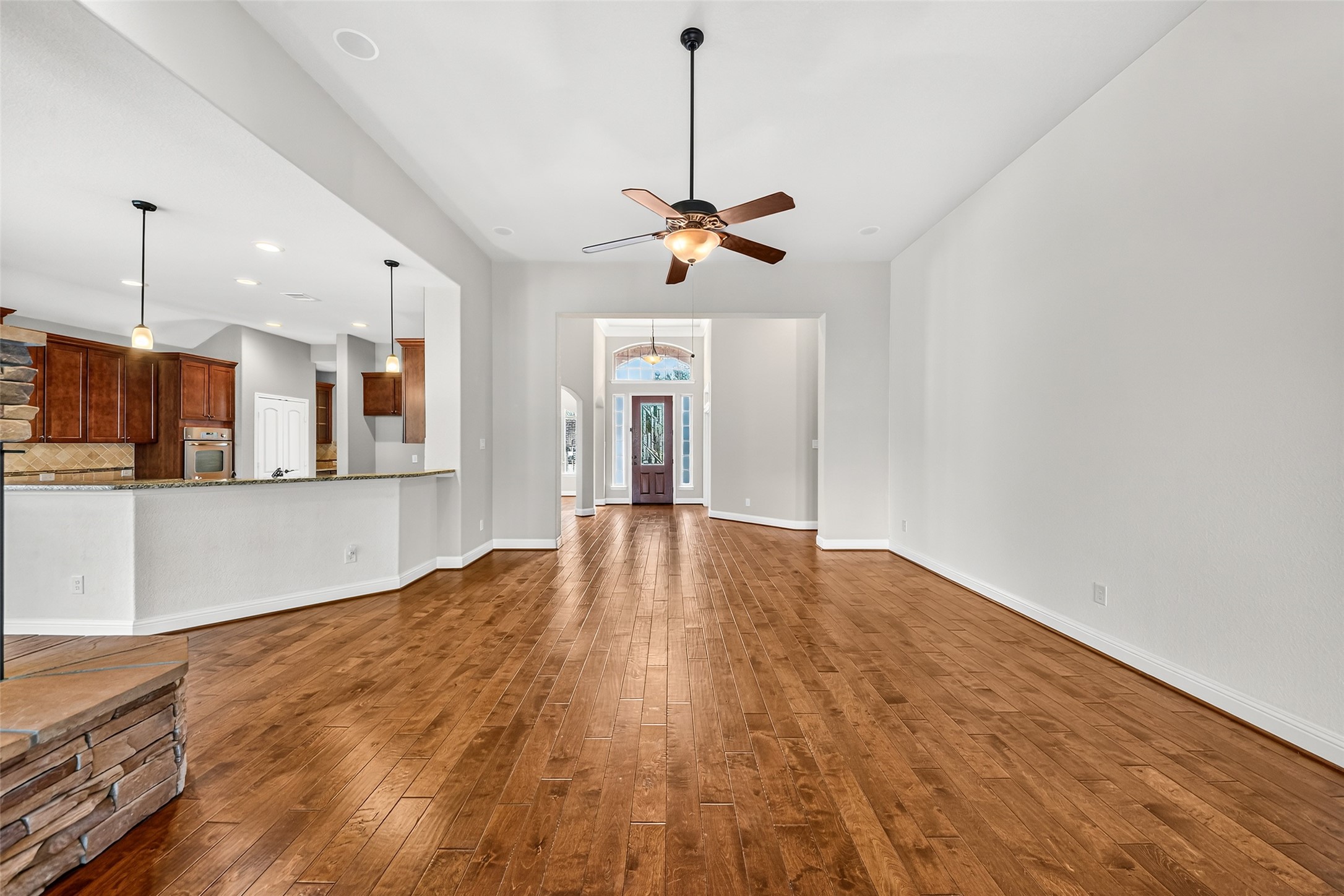 View from the living room towards the entryway.