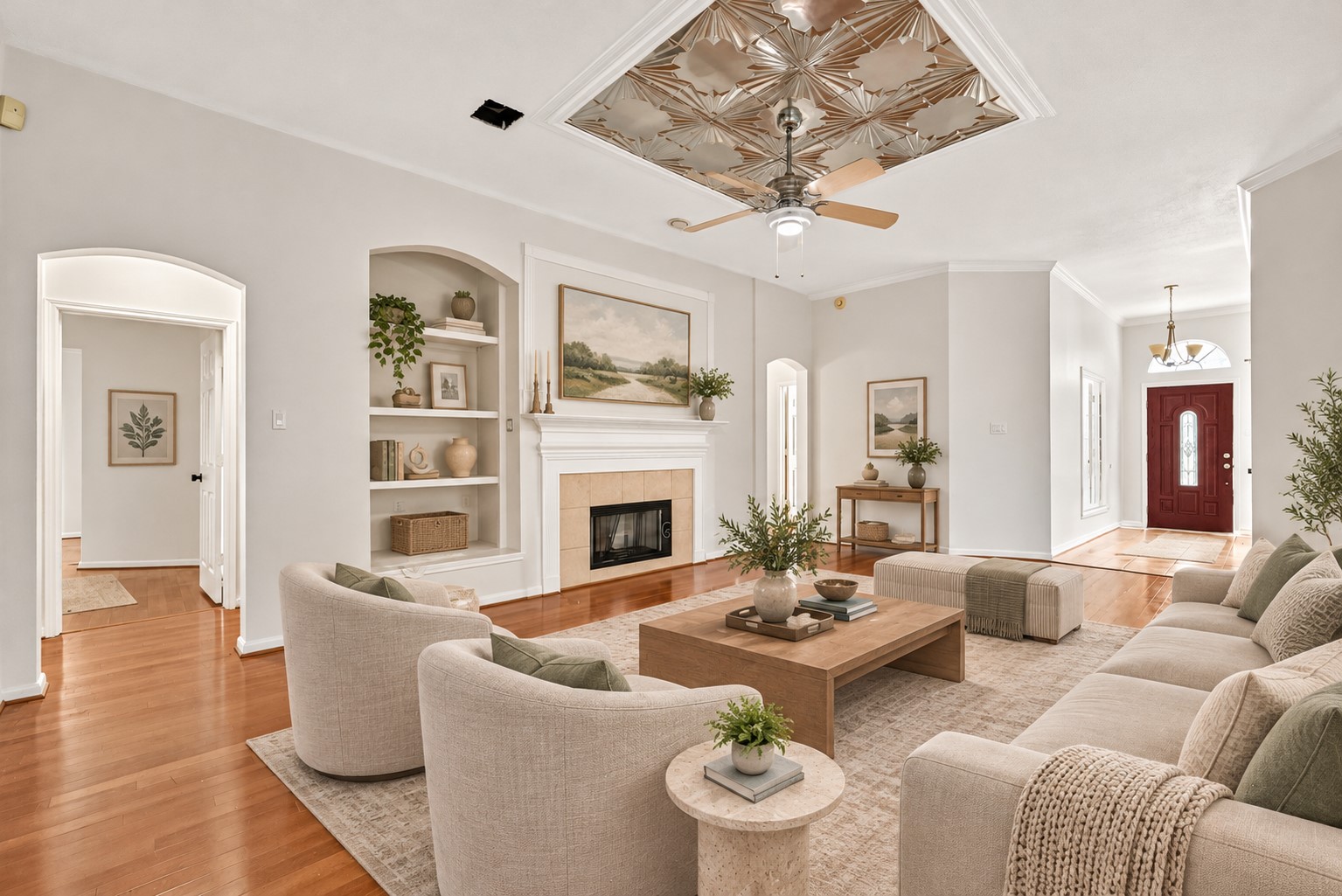 Virtually staged living room Virtually staged living room