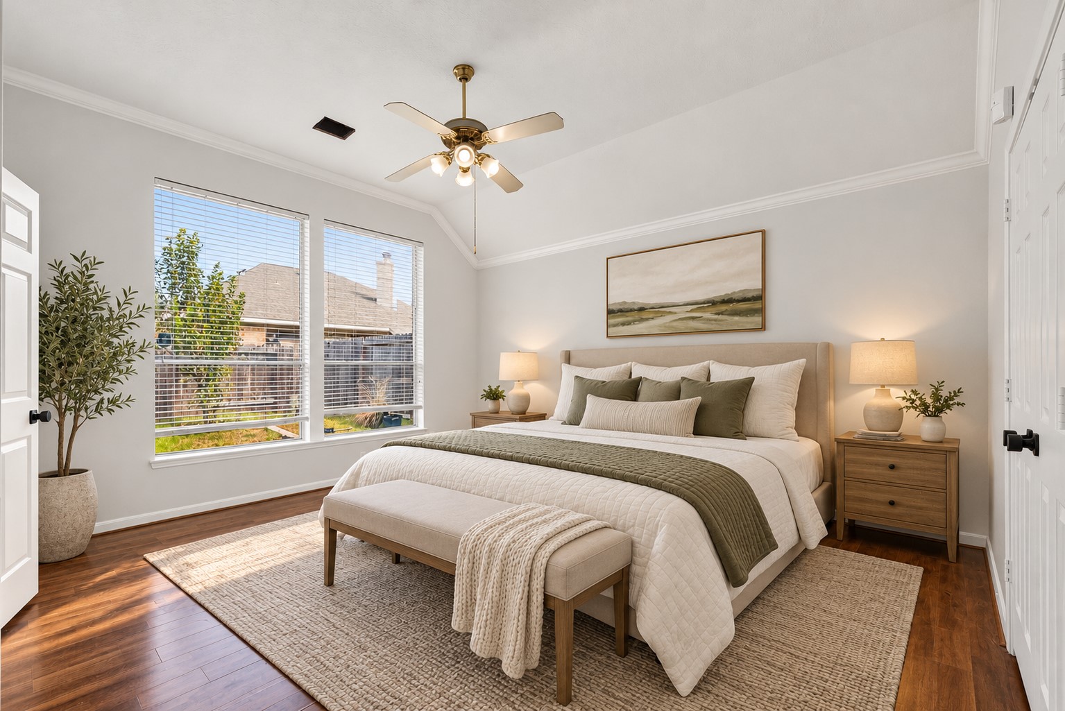 Virtually staged Primary bedroom
