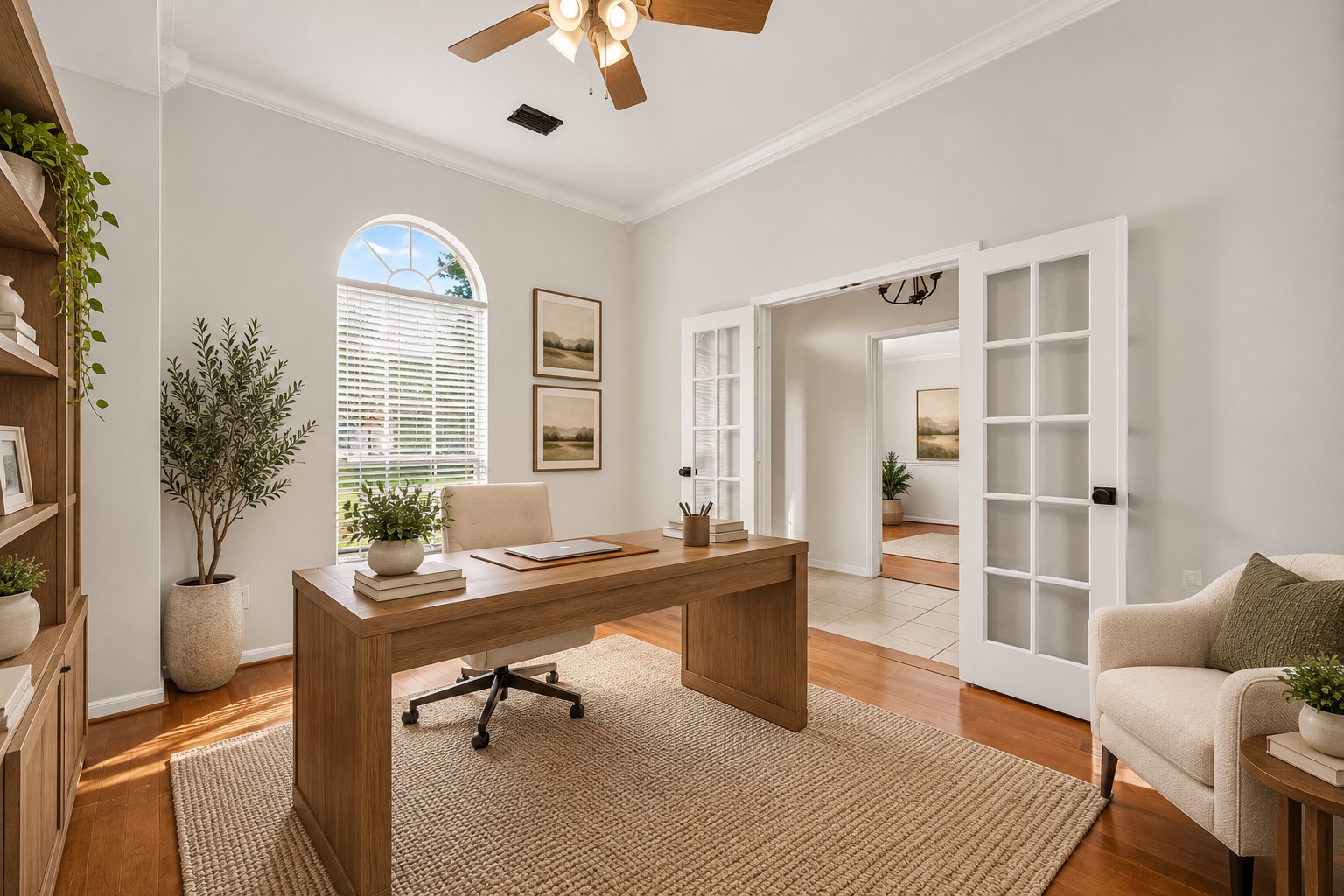 Virtually staged office