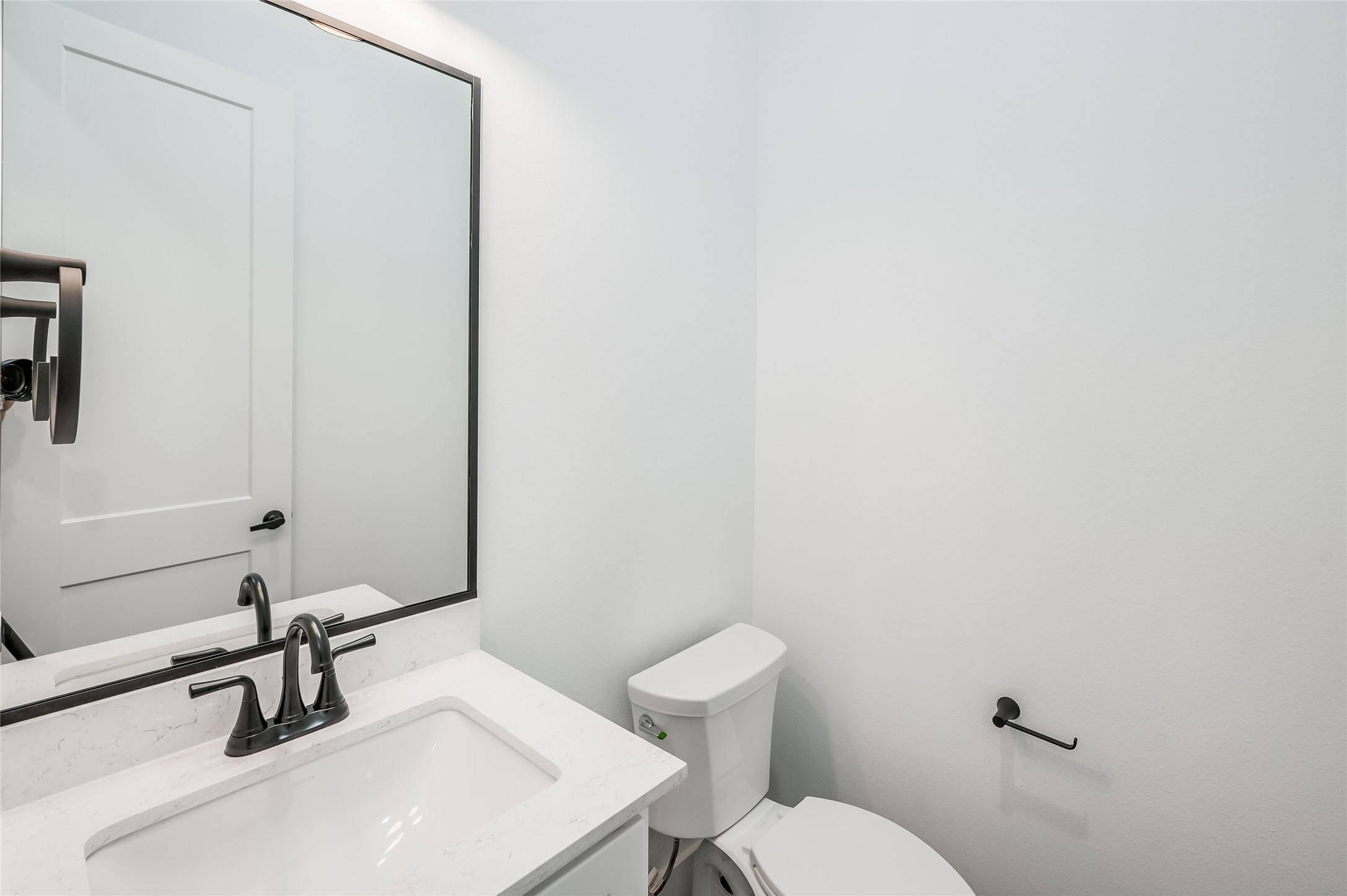 A convenient powder bath on the first floor is ready for guests