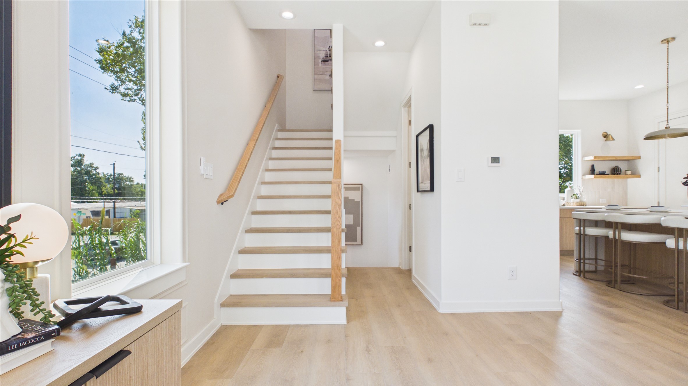Landing leading up to you third floor primary bedroom.