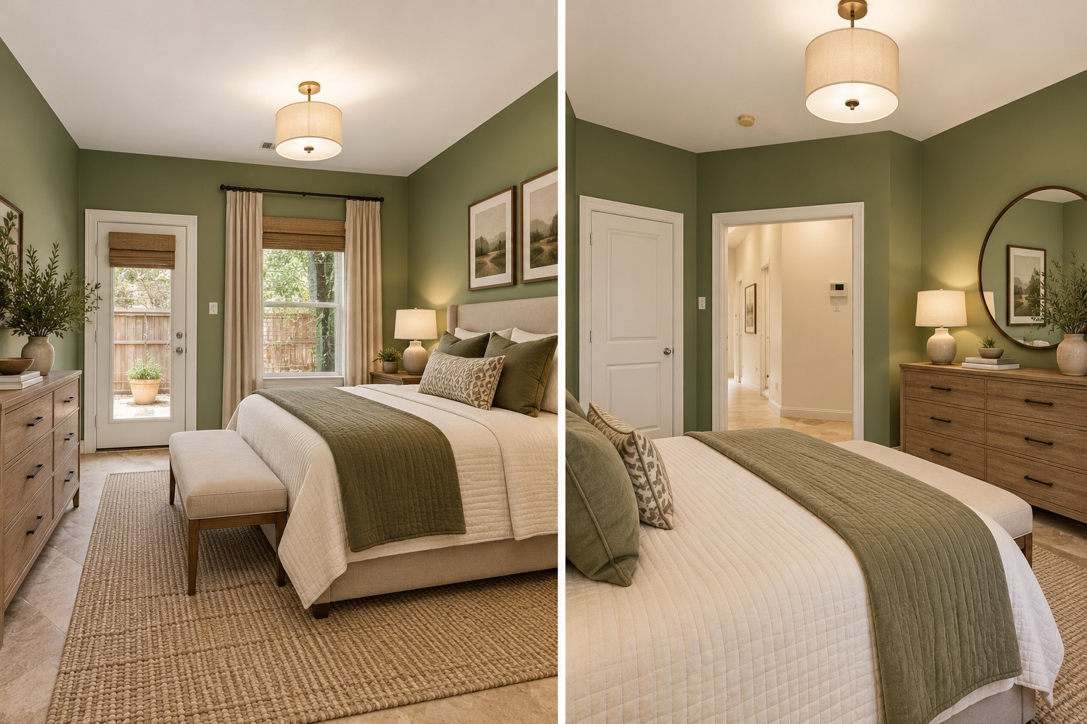 Virtually staged secondary bedroom