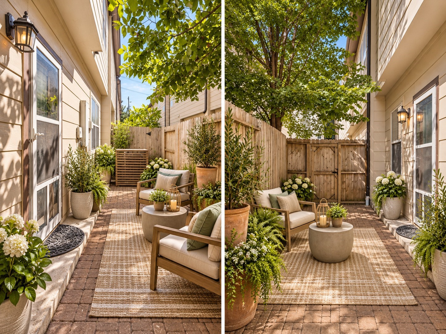 Virtually staged rear patio