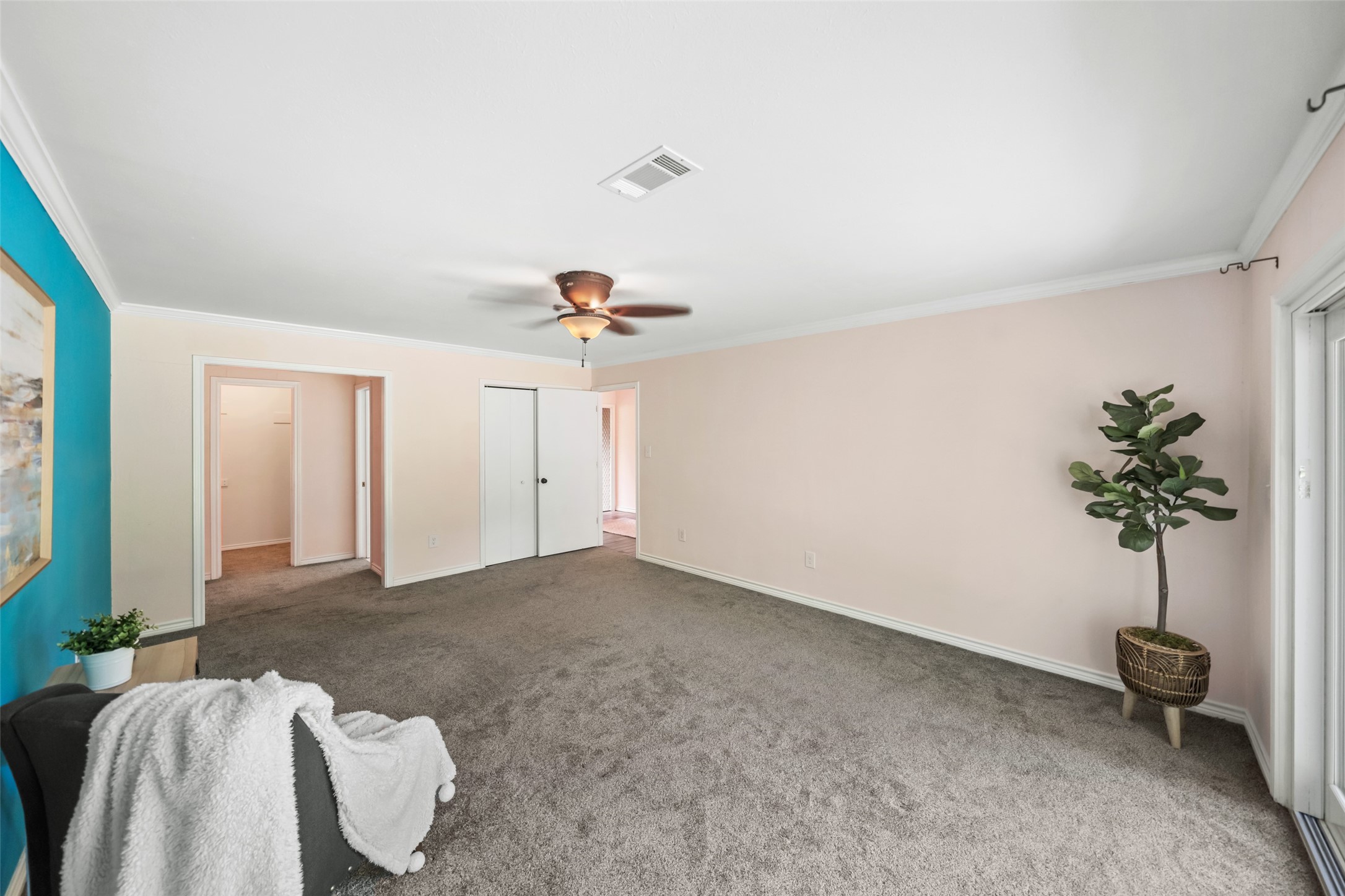Another great shot of this room.  This primary room has two closets and an en-suite bathroom.