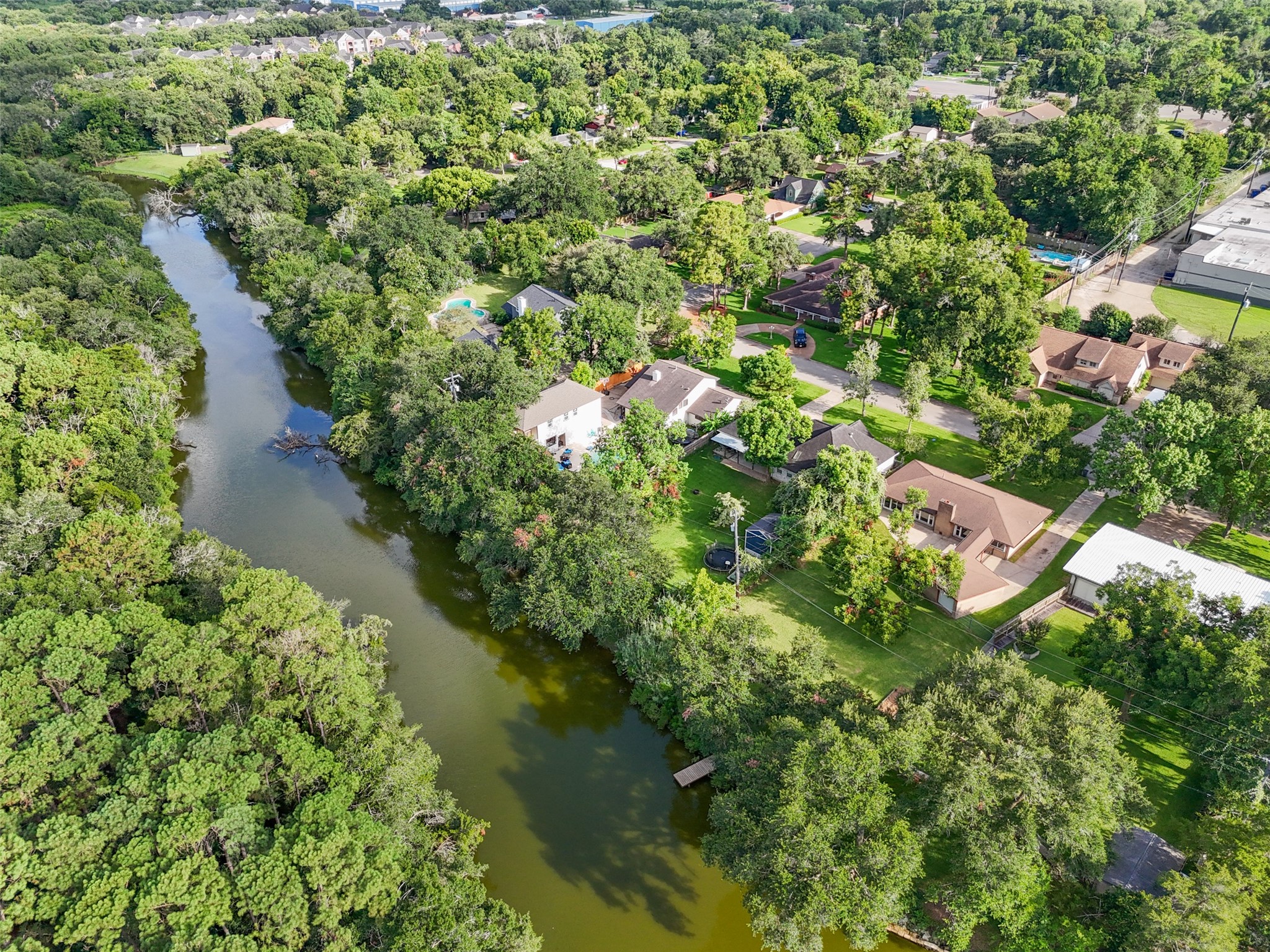 The pier on the right seen below is for this home and leads directly to all of this beautiful water.  Plenty of areas to explore in each direction!