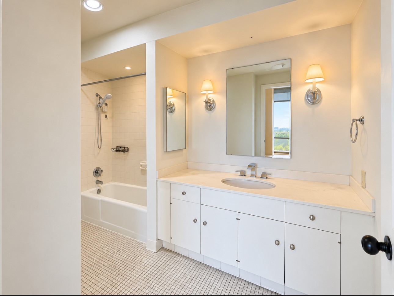 Primary Bath: standing tub/ shower combo Primary Bath: standing tub/ shower combo