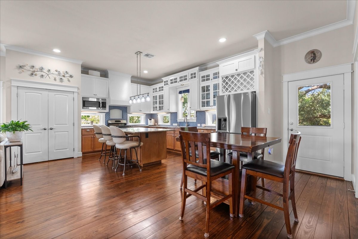 Inviting dining area complements the homes open-concept design.