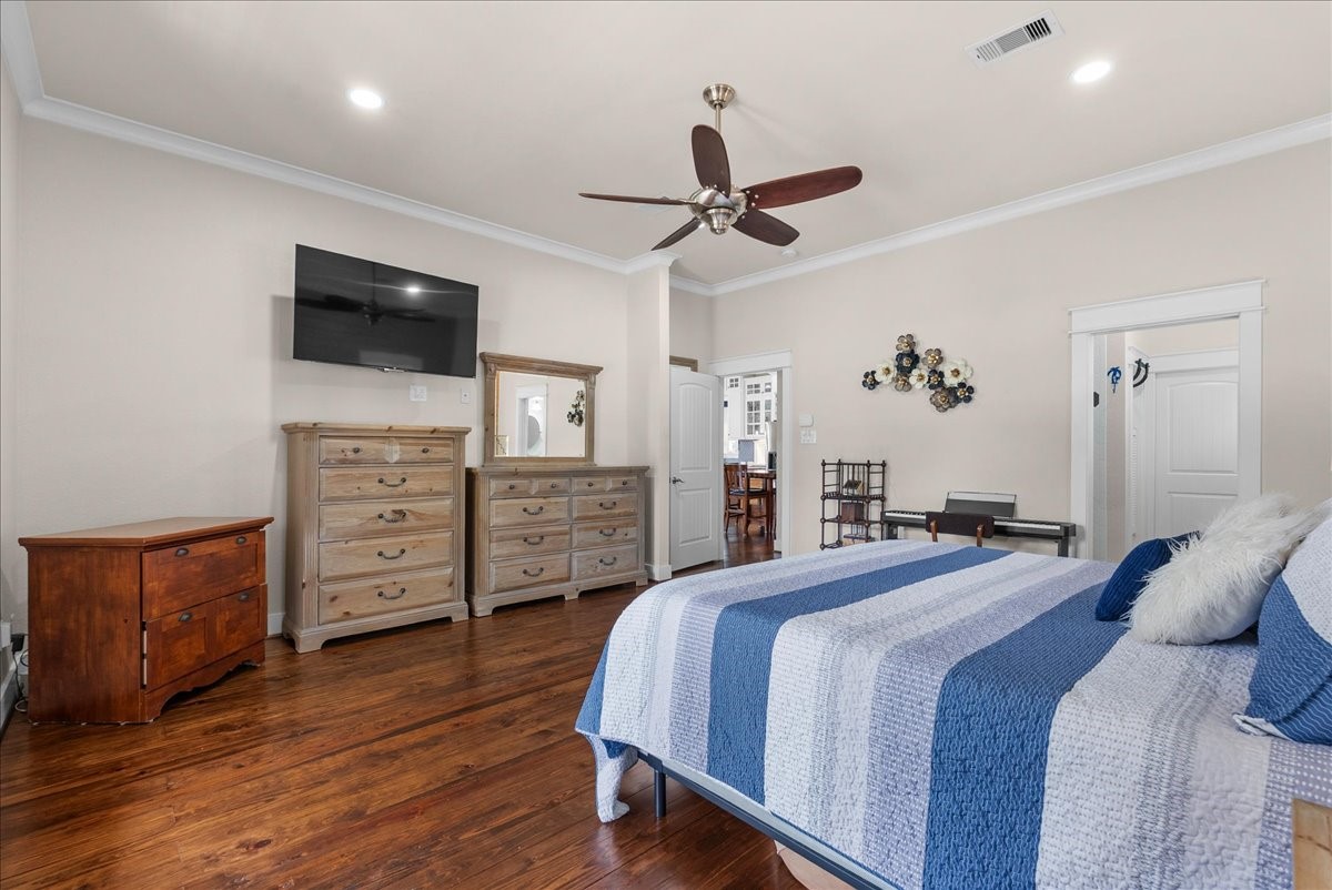 Inviting primary suite offers generous space and a peaceful retreat.