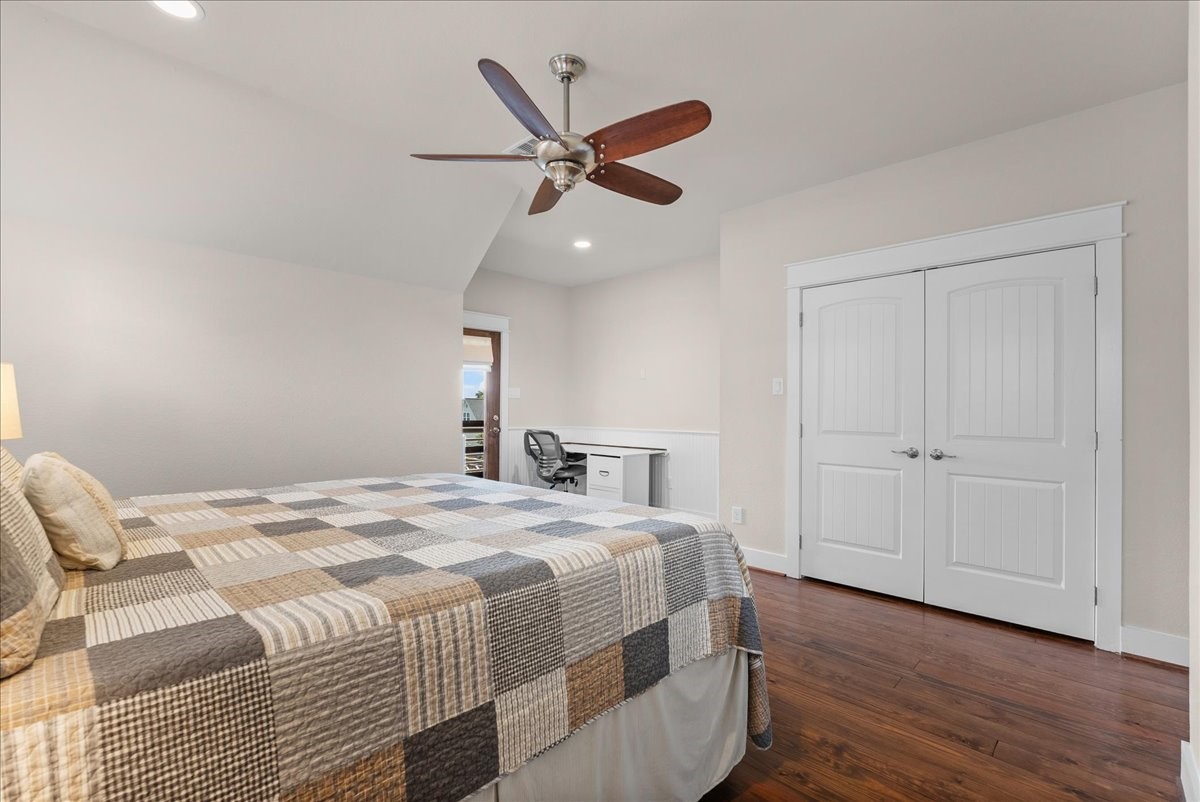 Secondary bedroom offers flexible space for a sitting area, built-in desk or additional furnishings.