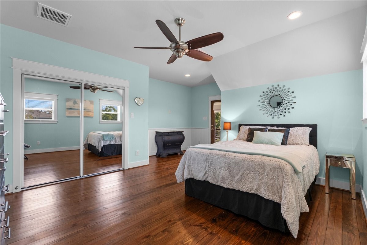 Light-filled upstairs bedroom