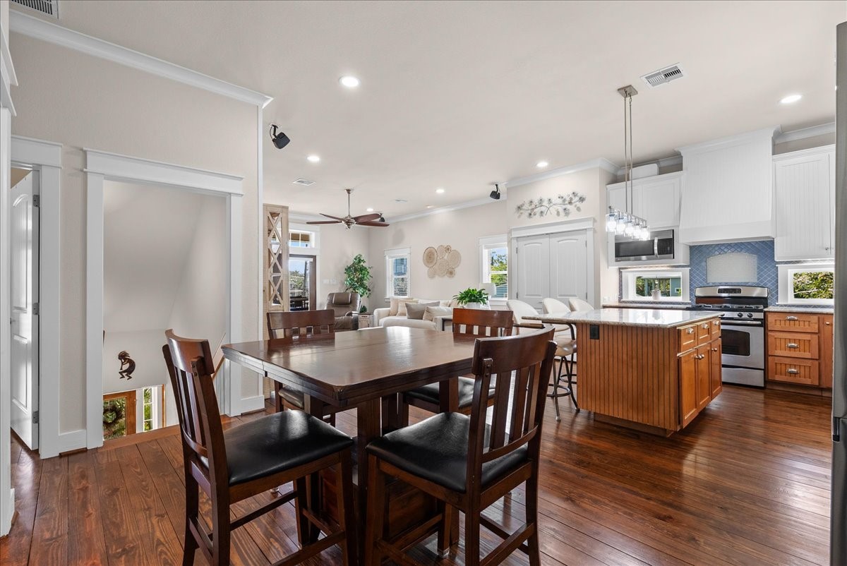 Dining area offers an easy flow to the kitchenperfect for everyday living and entertaining.