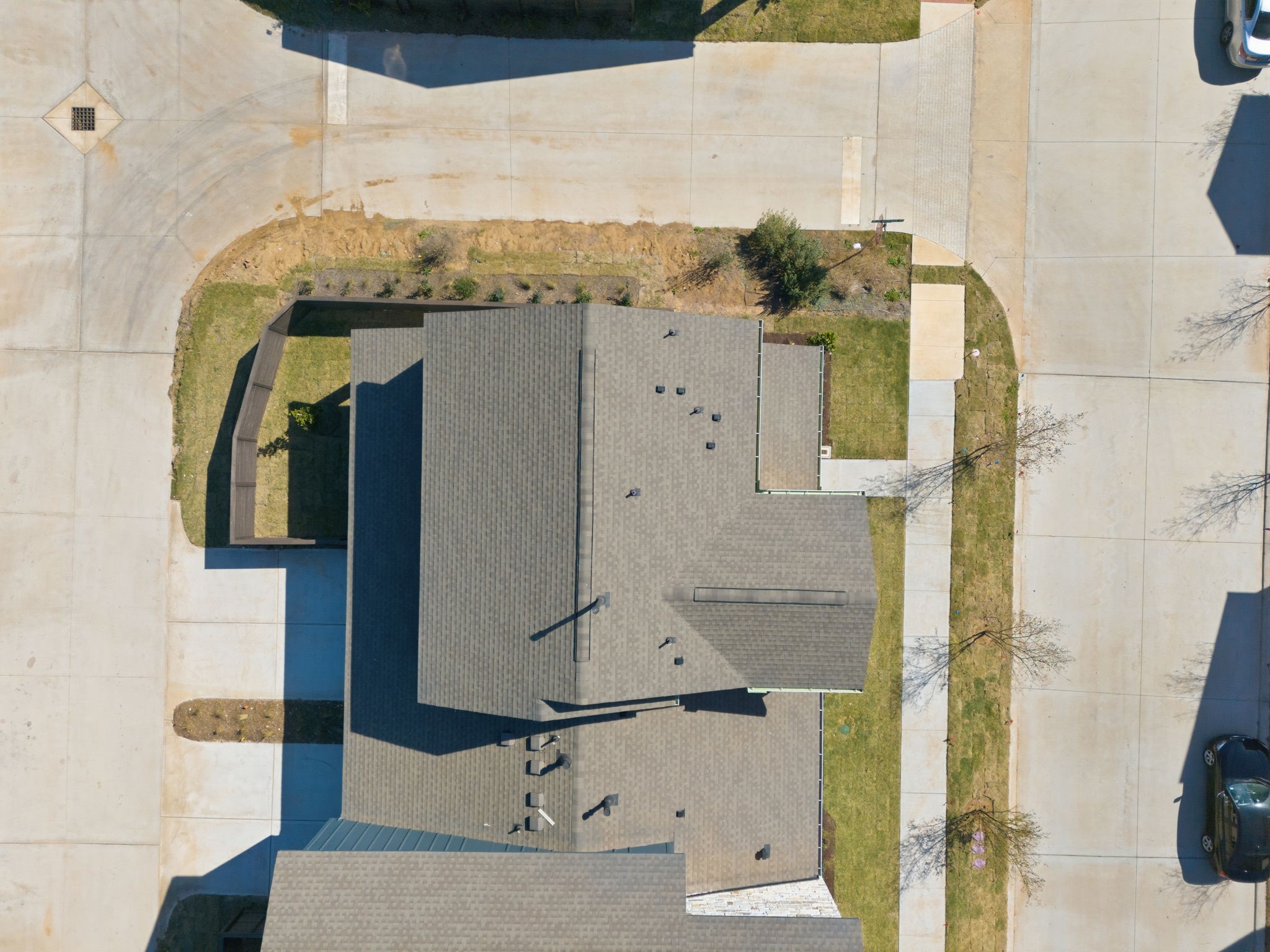 An aerial look at 3317 City Heart Ave highlights the homes thoughtful layout, private fenced backyard, spacious driveway, and beautifully planned setting within the Indigo community. From above, you can truly appreciate how your new home fits into this welcoming neighborhood.