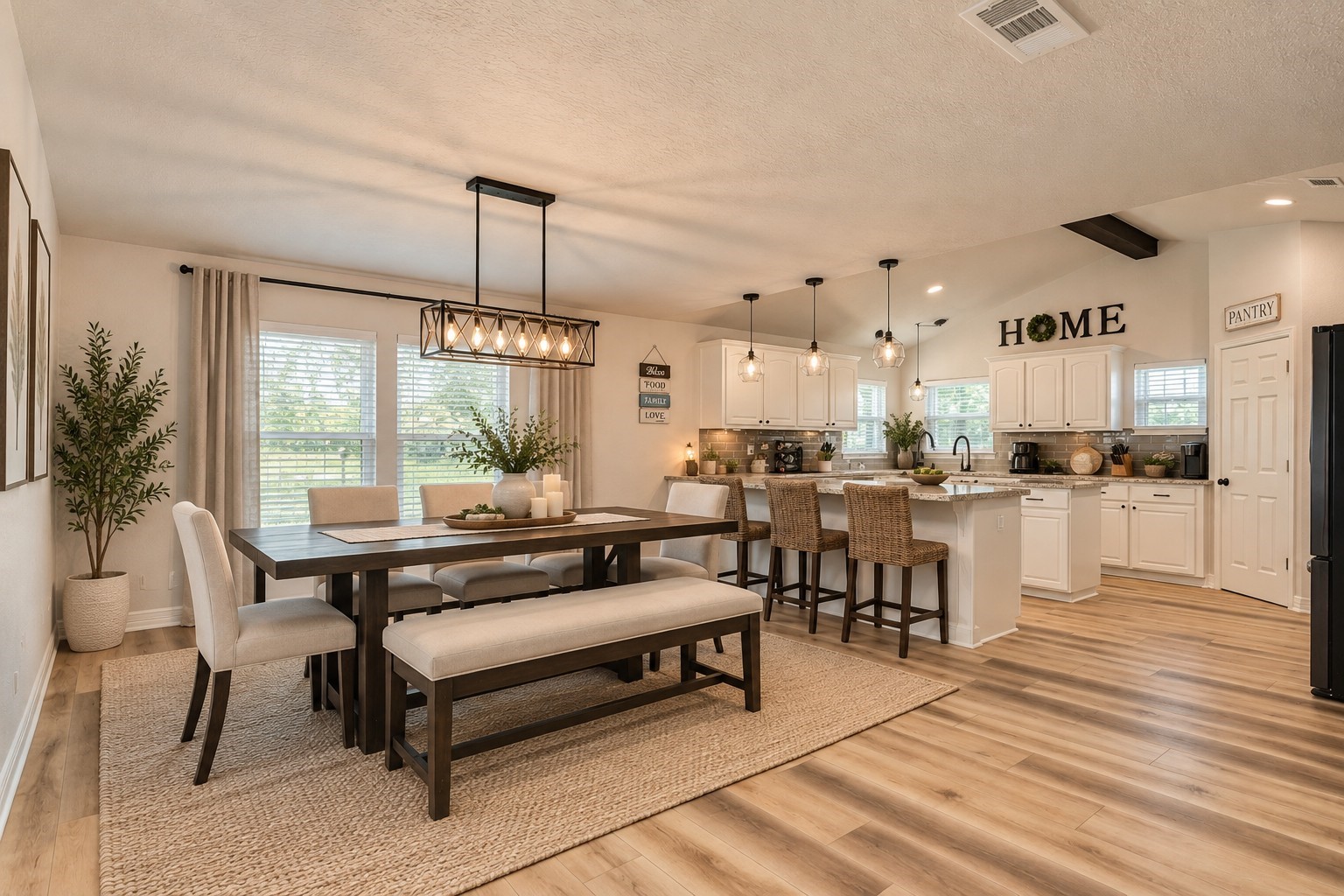 Virtually staged Kitchen