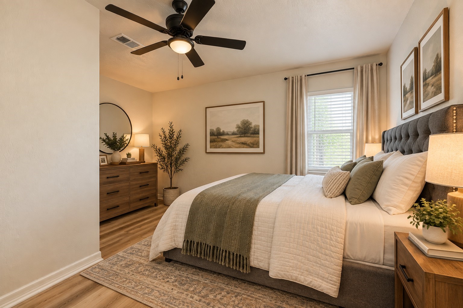 Virtually staged Bedroom 2
