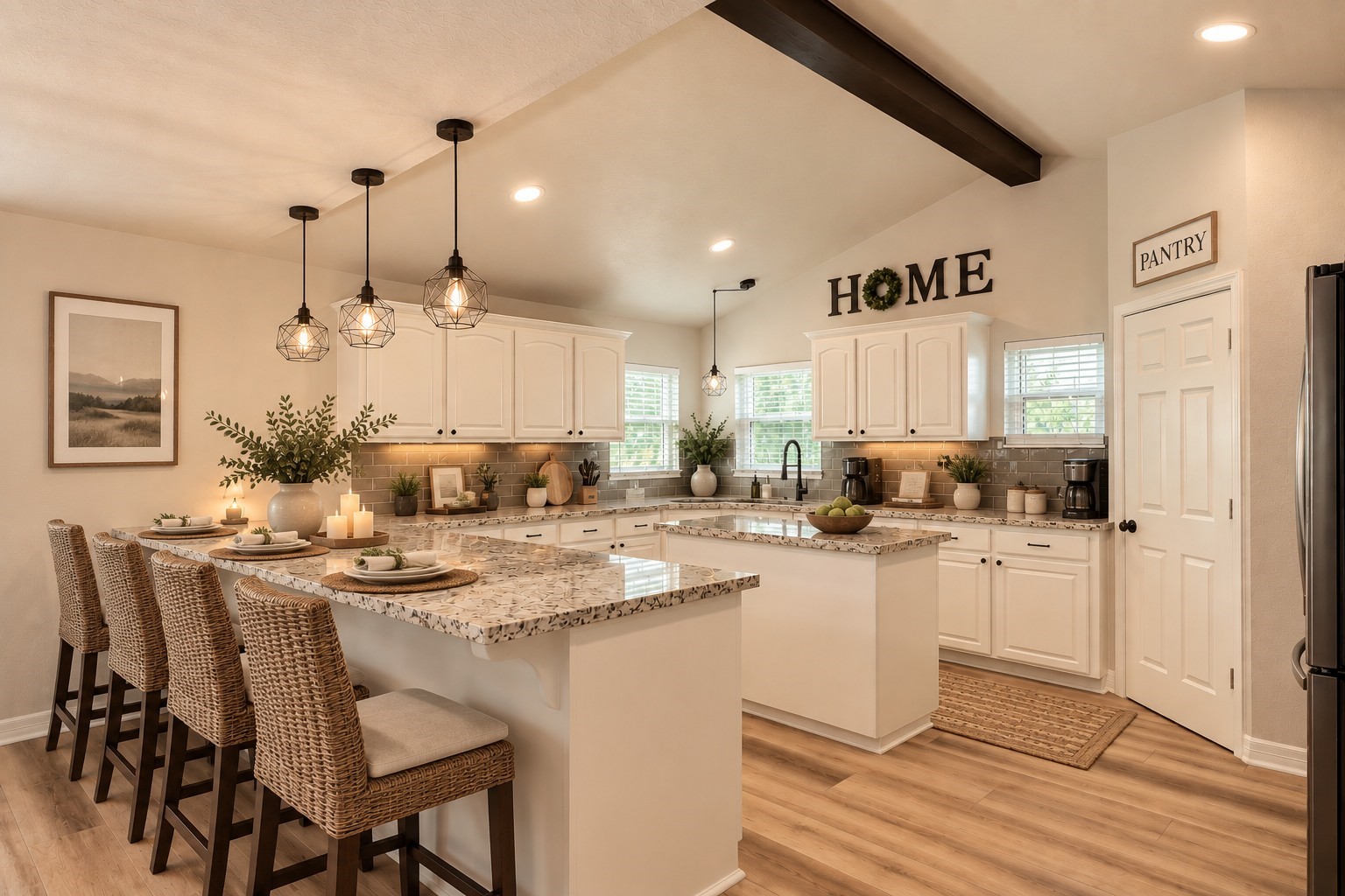 Virtually staged Kitchen