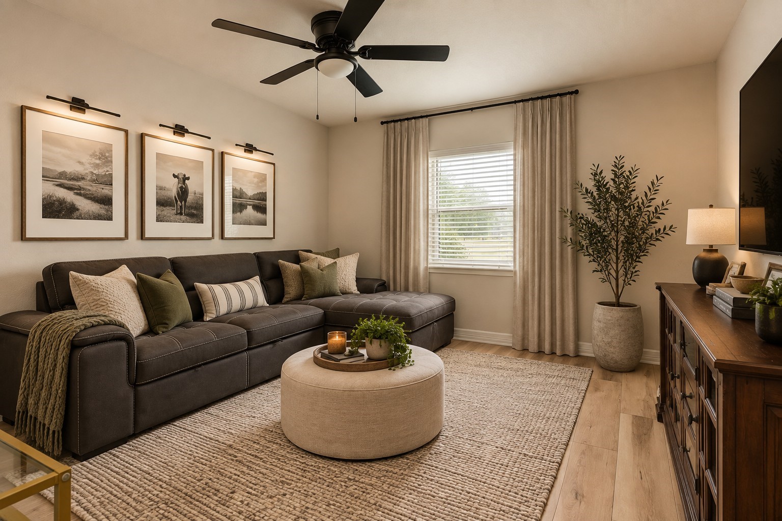 Virtually staged bedroom 4