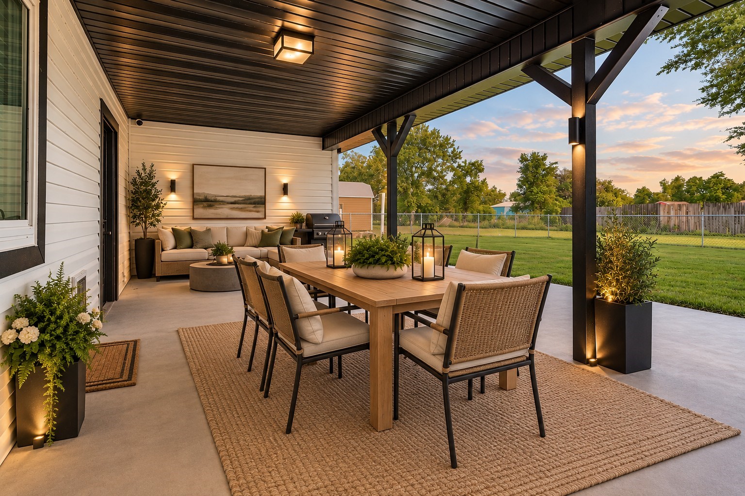 Virtually rendering of what the patio could be