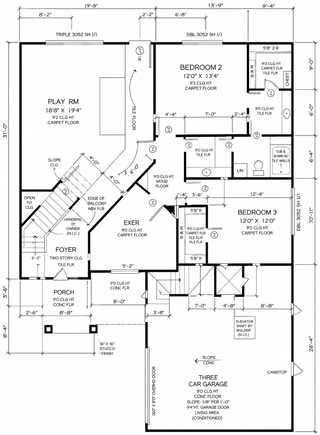 Floor plan - 1st level. Seller has made some modifications since the home was built in 2001.