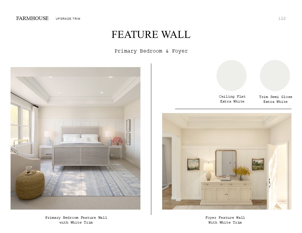Farmhouse Look Palette 5: Trim Selection Sheet (*Artist rendering used for illustration purposes only.)